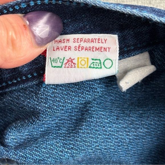 VTG Pentimento Jeans Women 0 Rare High Waist 70s Wide Leg Disco Retro Dark Blue - Picture 5 of 12